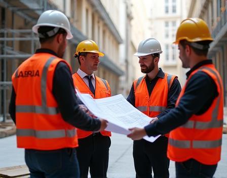 Équipe Bâtiments Durables FR en pleine coordination sur chantier, Lyon